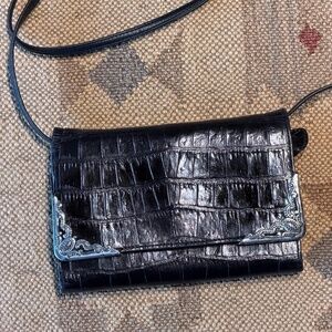 Brighton leather wallet/clutch with crossbody detachable strap